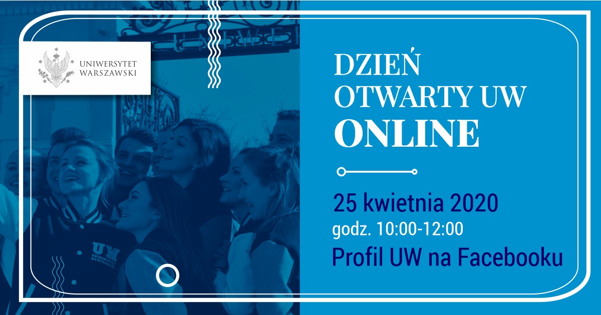 25 kwietnia: Dzień Otwarty UW online