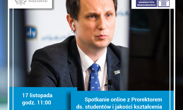 Spotkanie online z prorektorem ds. studentów i jakości kształcenia, prof. Sławomirem Żółtkiem