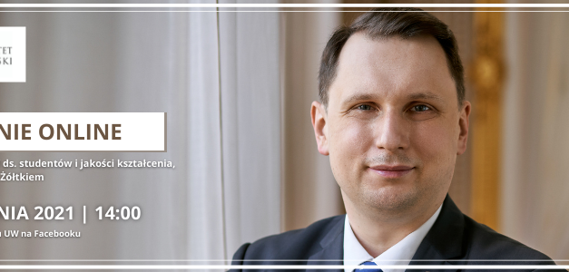 Spotkanie online z prorektorem ds. studentów i jakości kształcenia