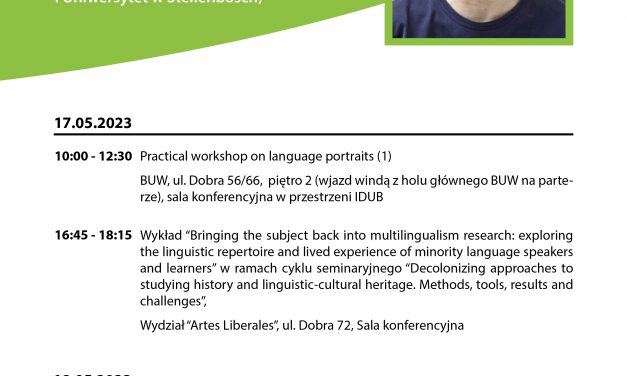 Prof. Brigitta Busch: wykłady i warsztaty